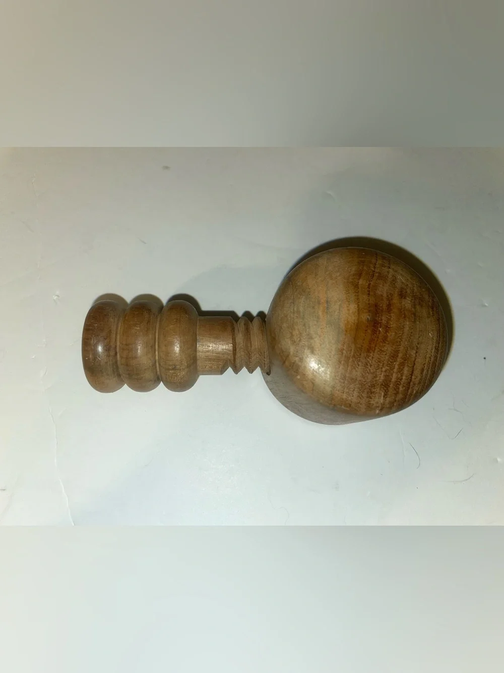 Vintage Wooden Screw Twist Nutcracker Solid Wood Tool Mid Century MCM